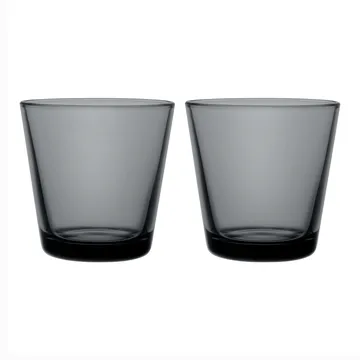 Kartio dricksglas 21 cl 2-pack - Mörkgrå - Iittala