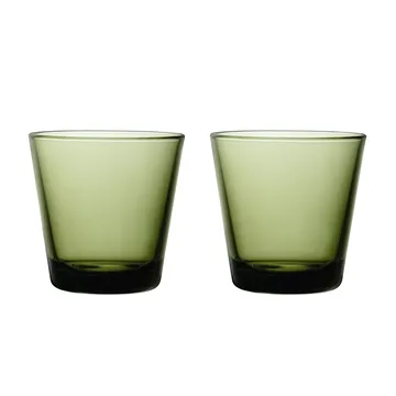 Kartio dricksglas 21 cl 2-pack - mossgrön - Iittala