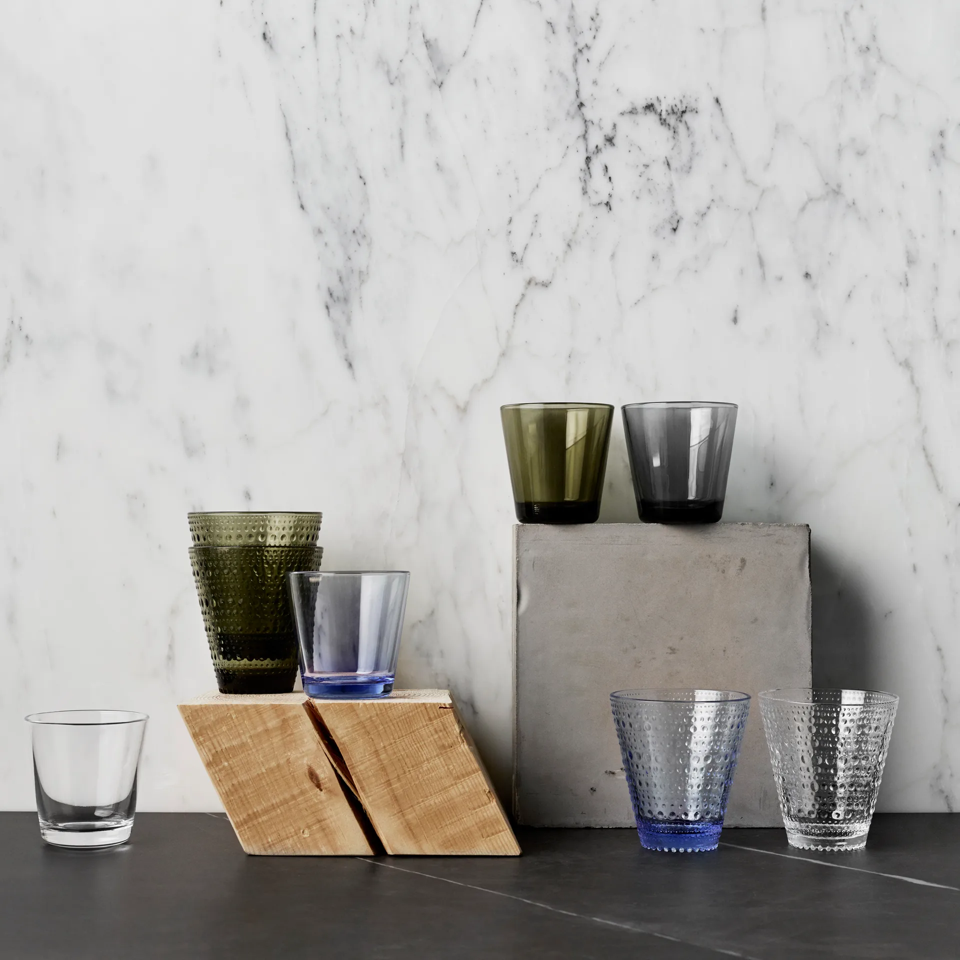 Kartio dricksglas 21 cl 2-pack, mossgrön Iittala