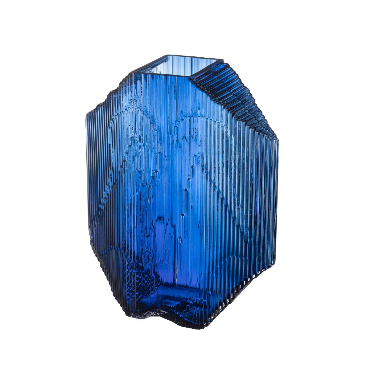 Iittala Kartta glasskulptur 33,5 cm Ultramarinblå | Skandinavisk Design | Konstglas | Blå