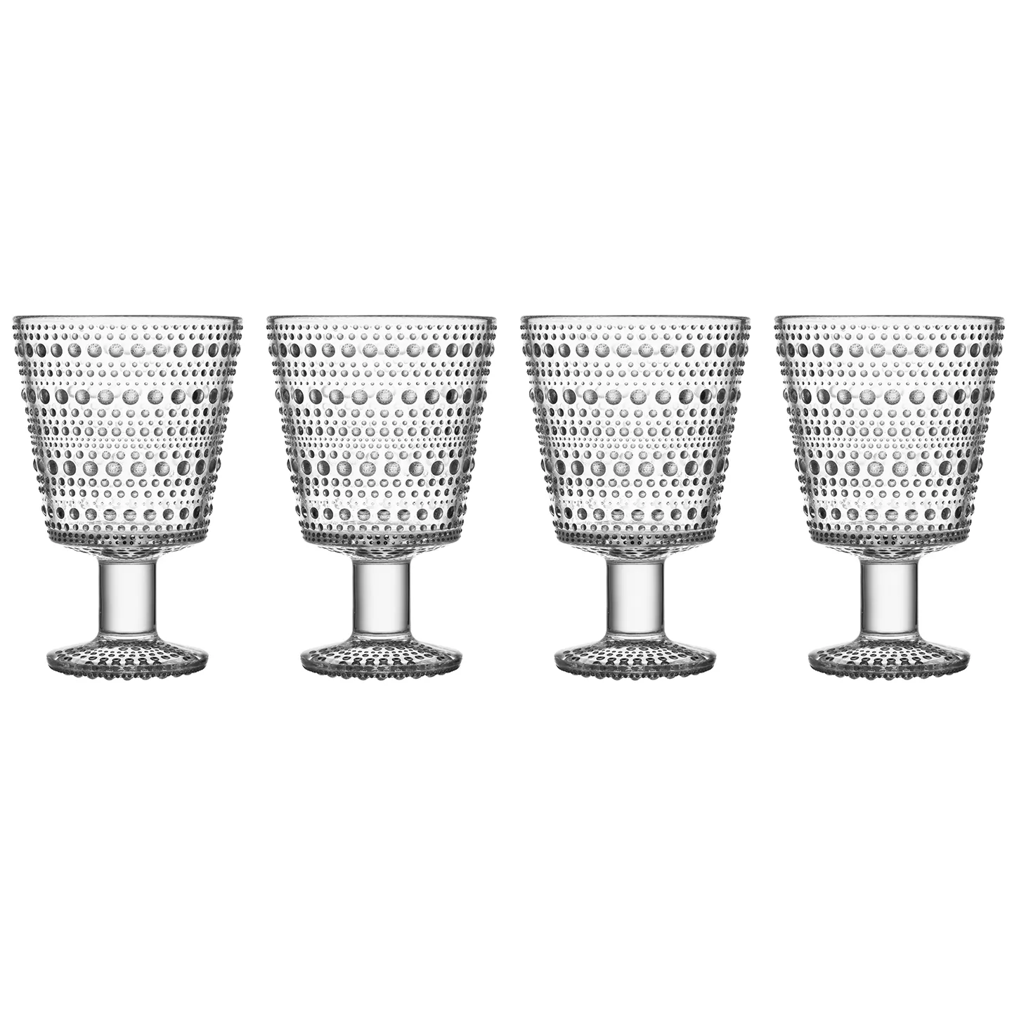 Kastehelmi dricksglas på fot 26 cl 4-pack, Klar Iittala