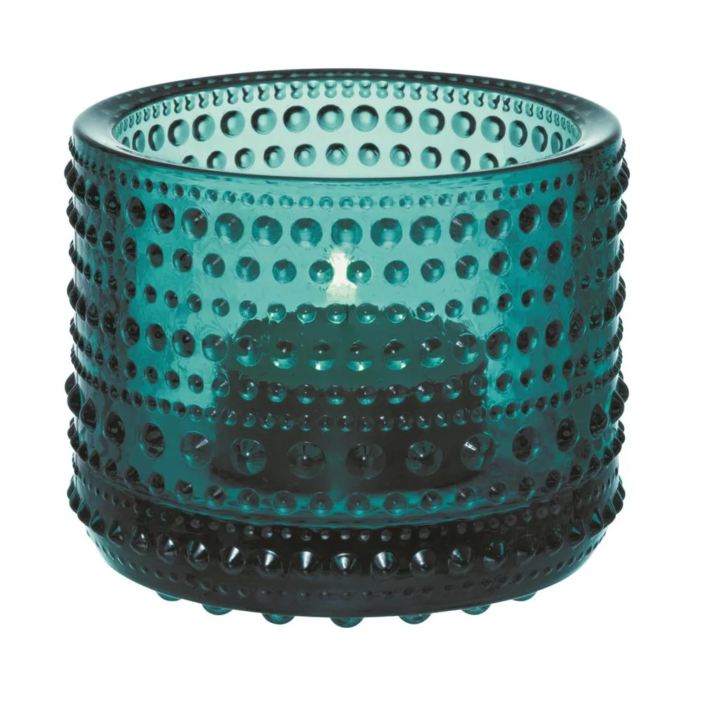 Kastehelmi ljuslykta 64 mm, havsblå Iittala