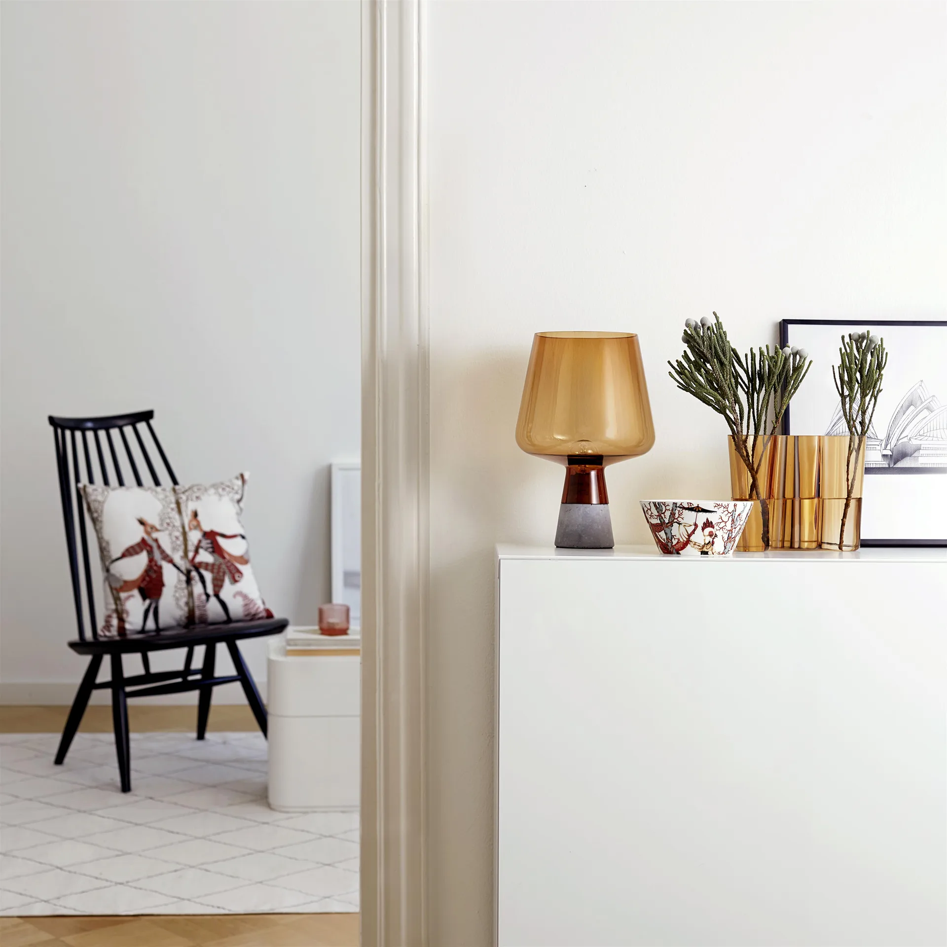 Leimu bordslampa 300x200 mm, Koppar Iittala