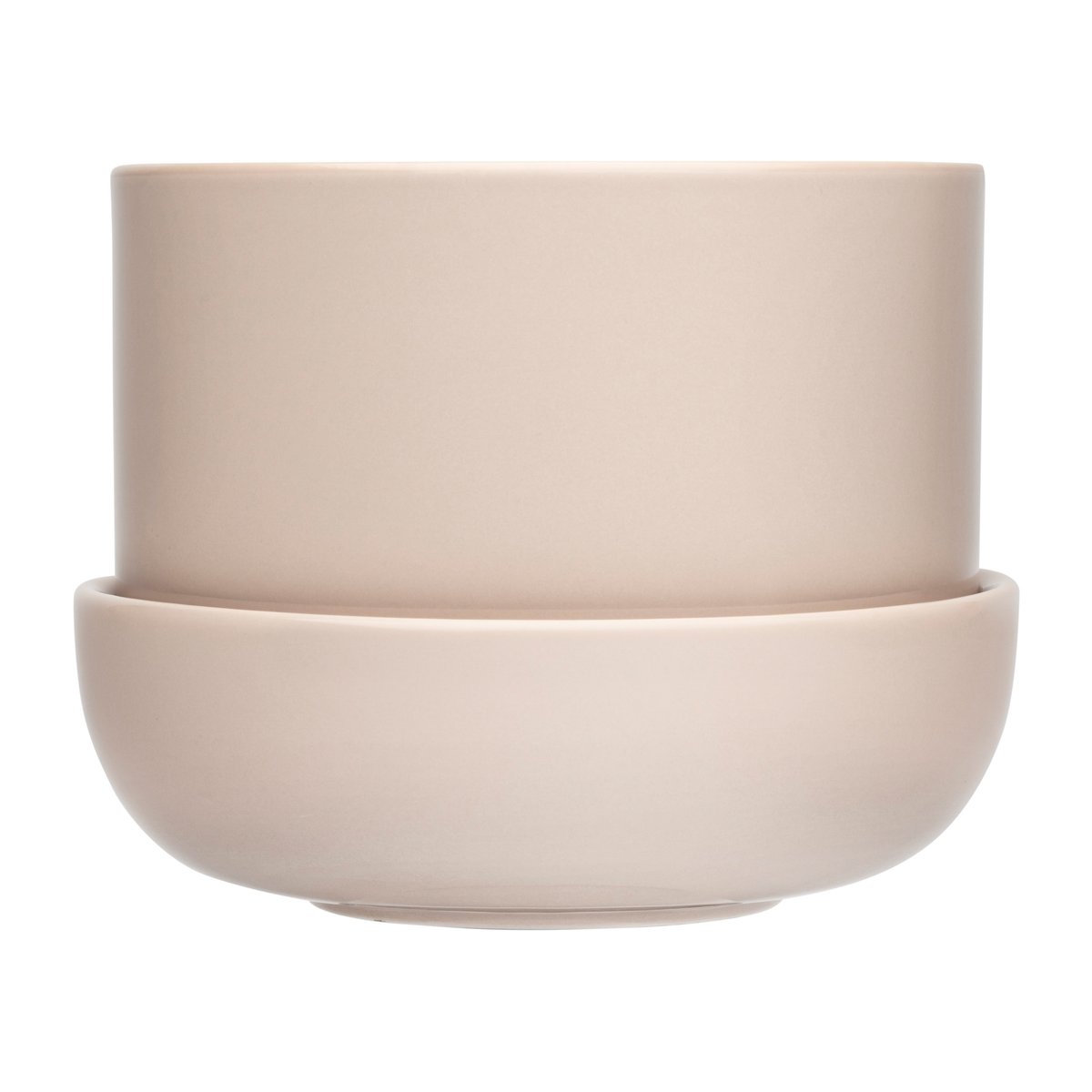 Iittala Nappula kruka med fat 17 cm h13 cm Beige | Skandinavisk Design | Krukor | Beige