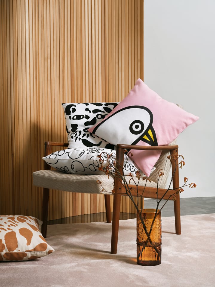 Oiva Toikka Birdie kuddfodral 47x47 cm, Rosa Iittala