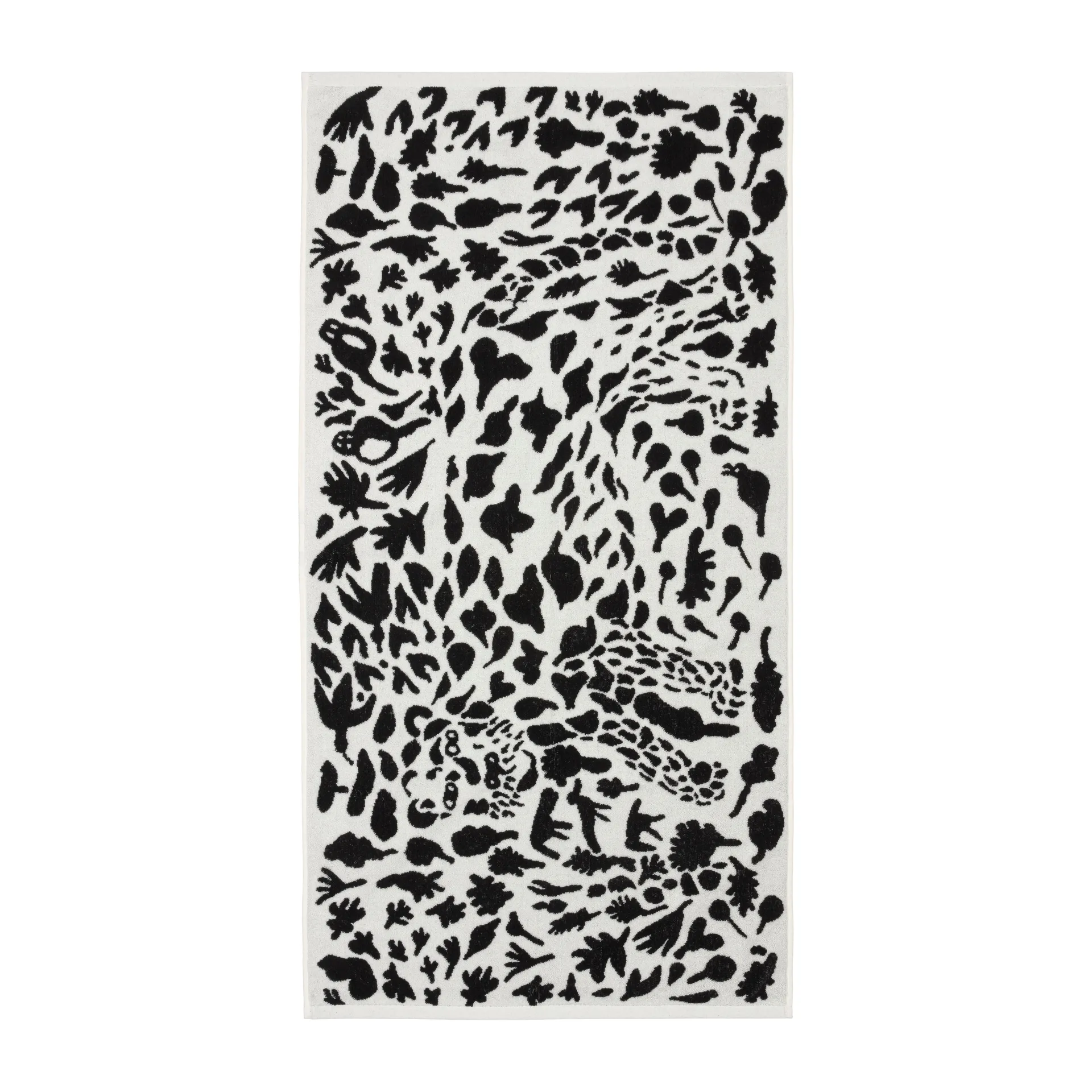 Oiva Toikka Cheetah badhandduk 70x140 cm, Svart-vit Iittala