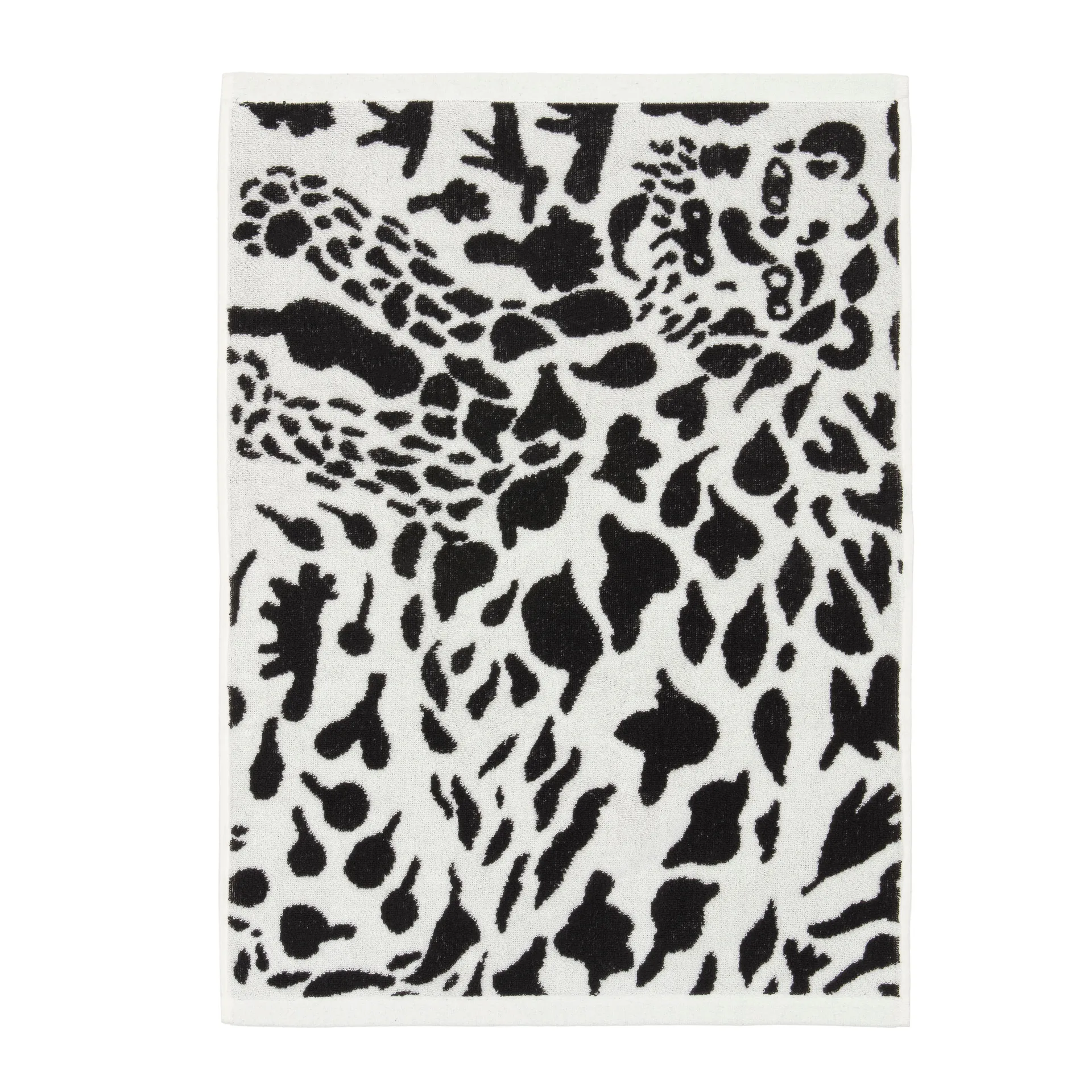 Oiva Toikka Cheetah handduk 50x70 cm, Svart-vit Iittala