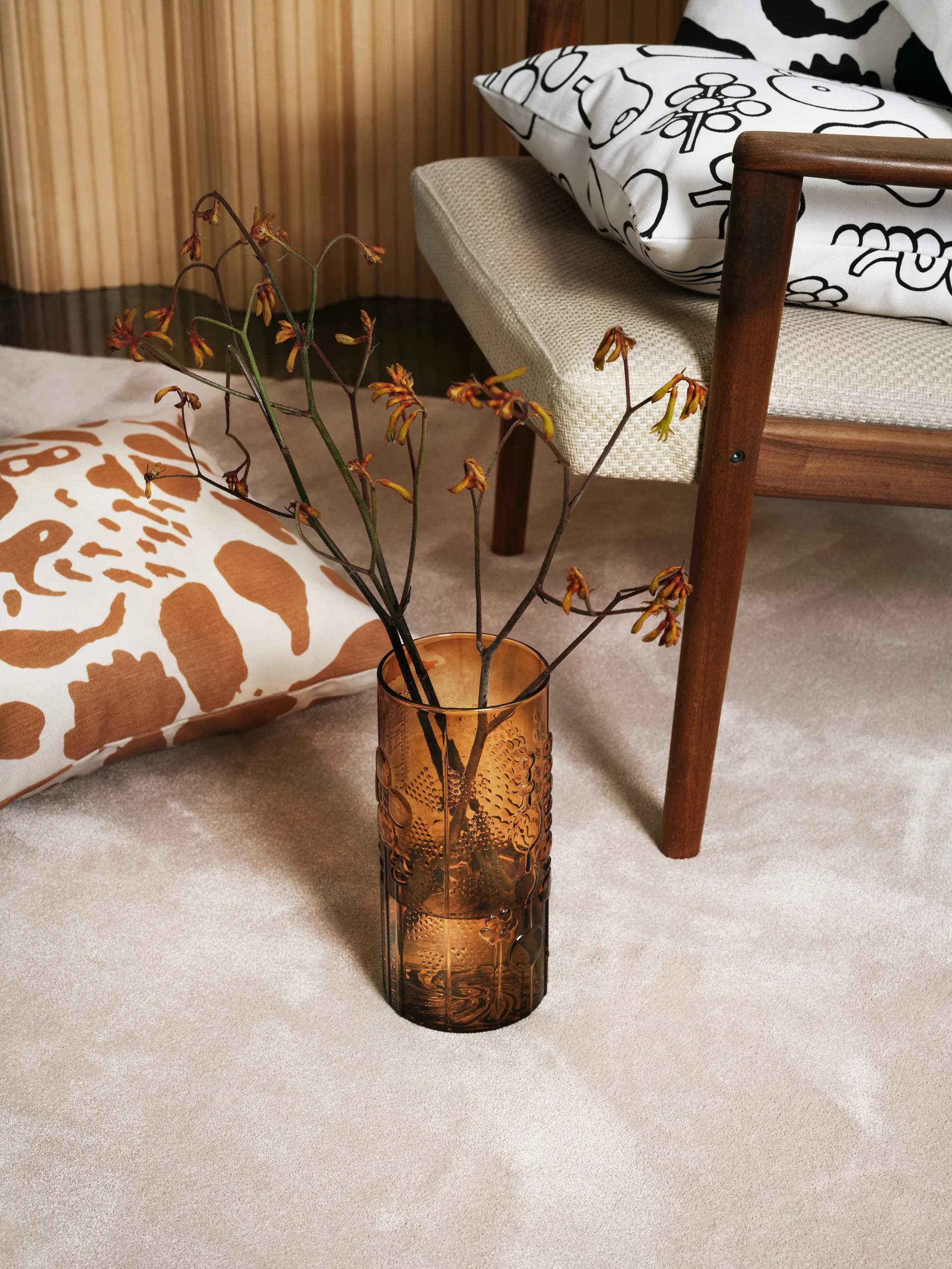 Oiva Toikka Cheetah kuddfodral 47x47 cm, Brun Iittala