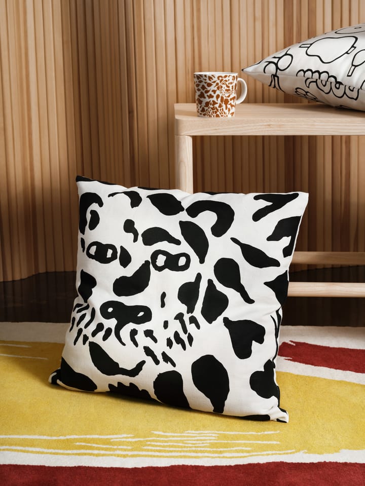 Oiva Toikka Cheetah kuddfodral 47x47 cm, Svart Iittala