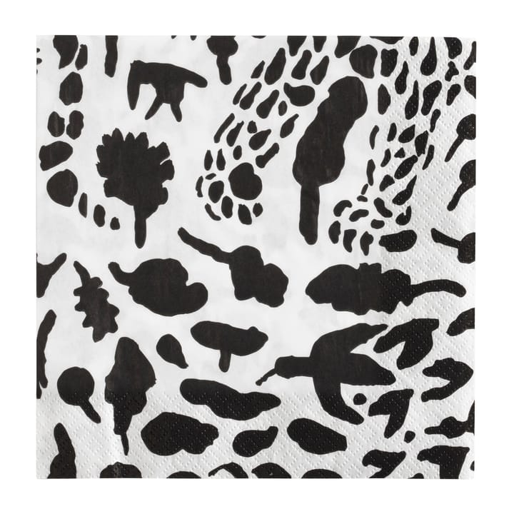 Oiva Toikka Cheetah servett 20-pack - Svart-vit - Iittala