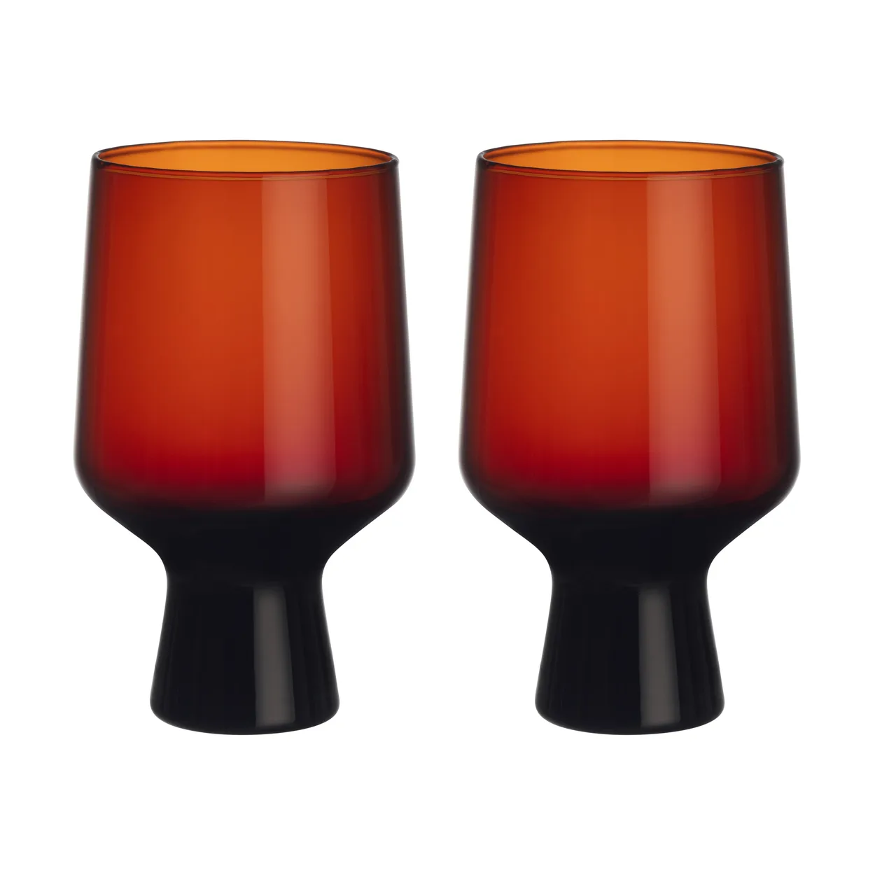 Iittala Solare glas på fot 40 cl 2-pack Koppar | Skandinavisk Design | Dricksglas | Guldfärgad