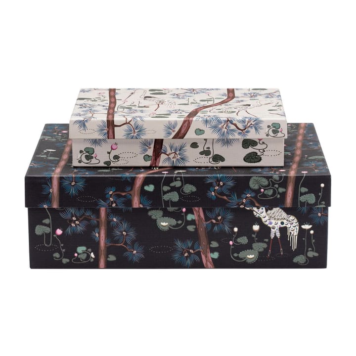 Taika förvaringsbox 15-årsjubileum 2 delar, Svart-vit Iittala