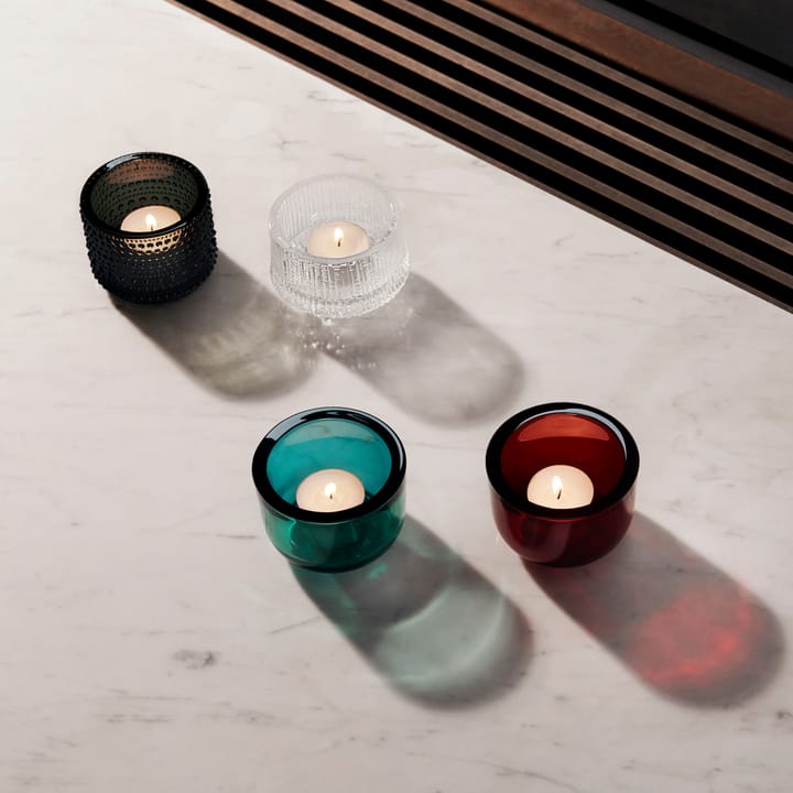 Valkea ljuslykta glas 60 mm, havsblå Iittala