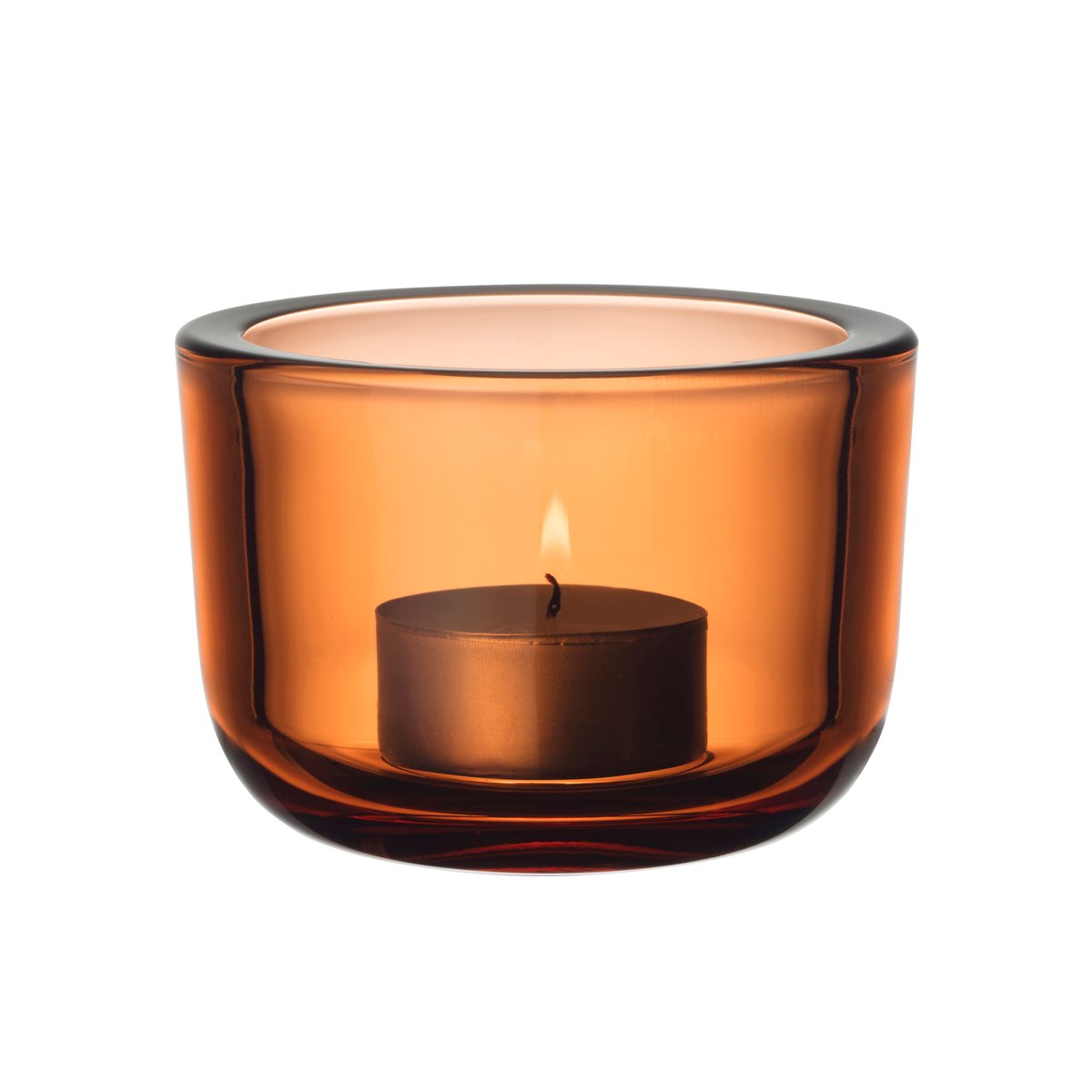 Iittala Valkea ljuslykta glas 60 mm Pomerans | Skandinavisk Design | Ljuslyktor & Ljusfat | Orange