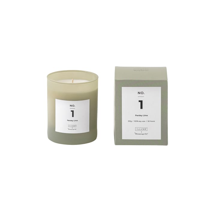 NO. 1 Parsley Lime doftljus - 200 g + Giftbox - Illume x Bloomingville