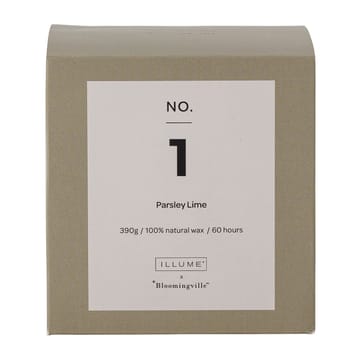 NO. 1 Parsley Lime doftljus - 390 g + Giftbox - Illume x Bloomingville