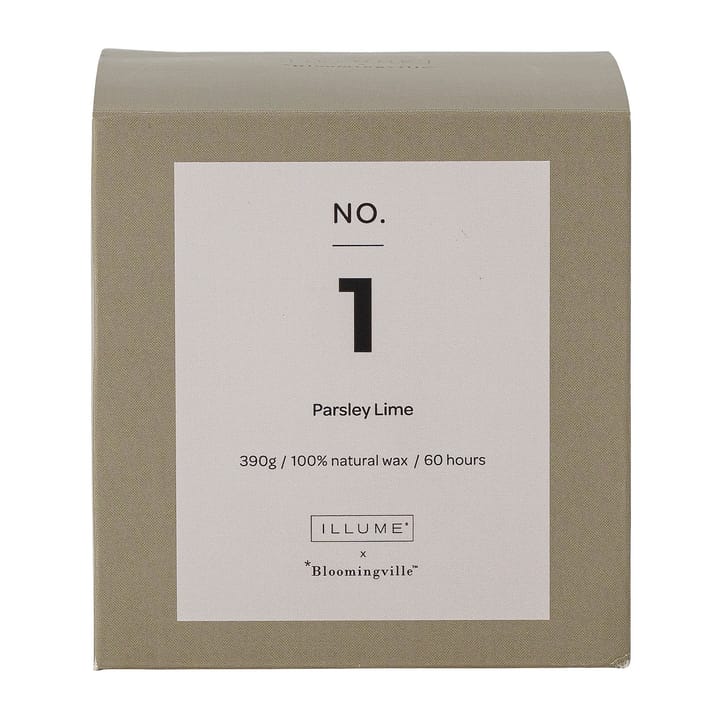 NO. 1 Parsley Lime doftljus - 390 g + Giftbox - Illume x Bloomingville