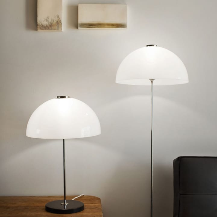Kupoli bordslampa - grå, metalldetaljer, vit skärm - Innolux