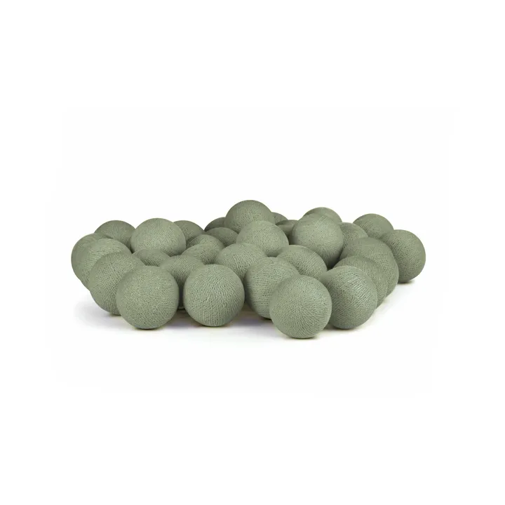 Irislights ljusslinga - Salvia green, 35 bollar - Irislights