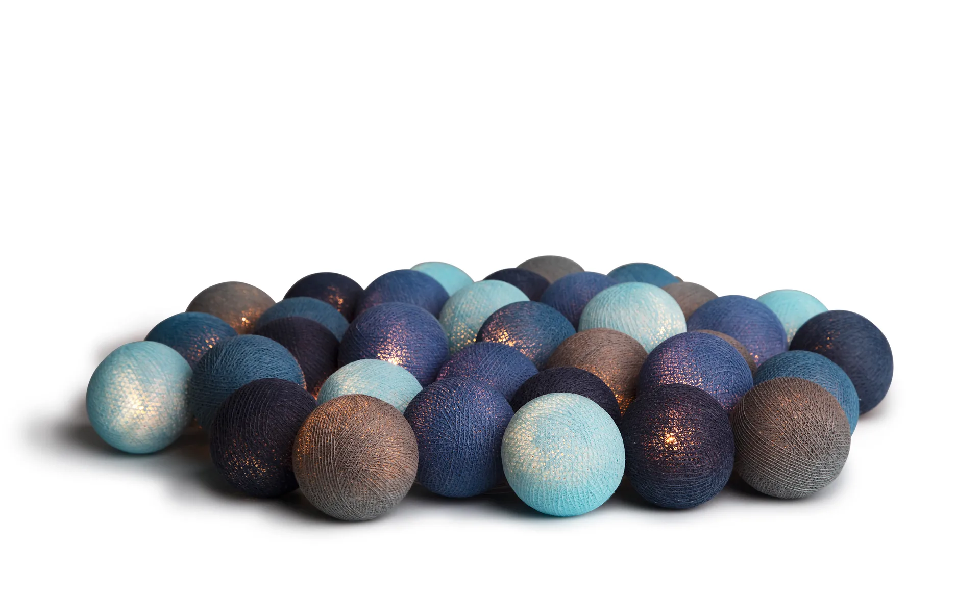 Ocean blue 35-ljus 390 cm, Blå Irislights