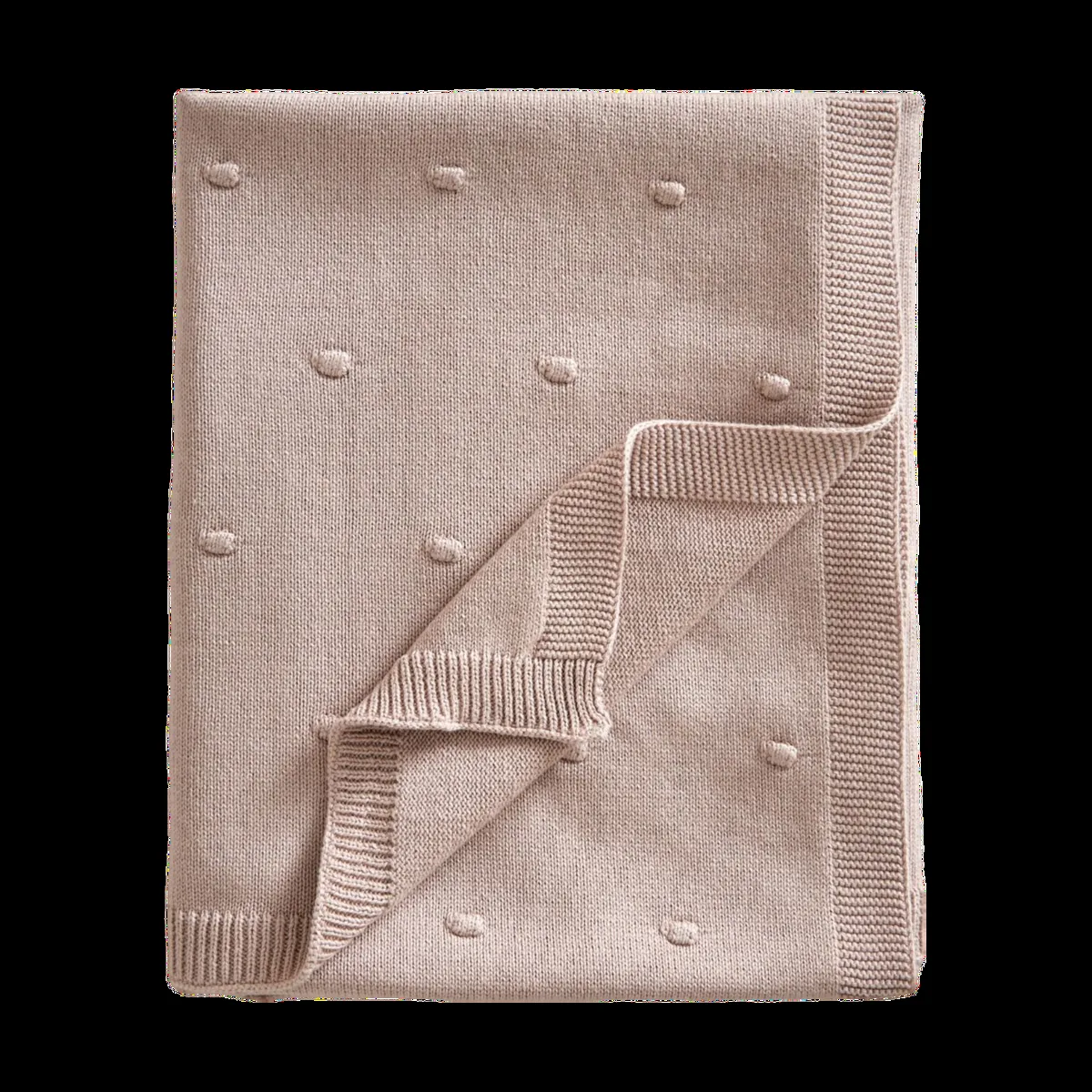 Jack o Juno Bubble stickad babyfilt 80x100 cm Dusty pink