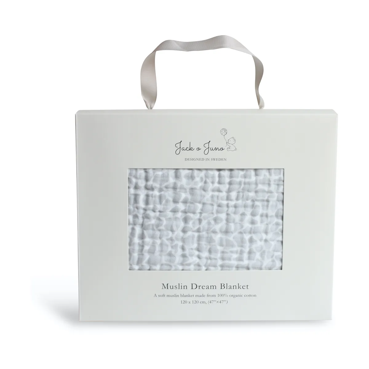 Jack o Juno Dream tjock bomullsfilt 120x120 cm Giraffe