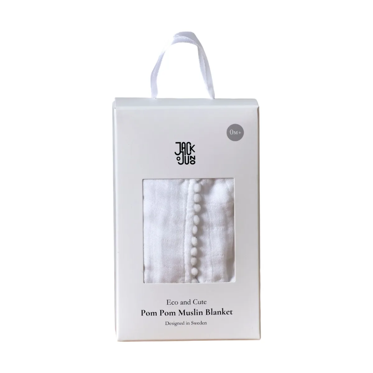 Jack o Juno Pom Pom muslinfilt 120x120 cm Pearl