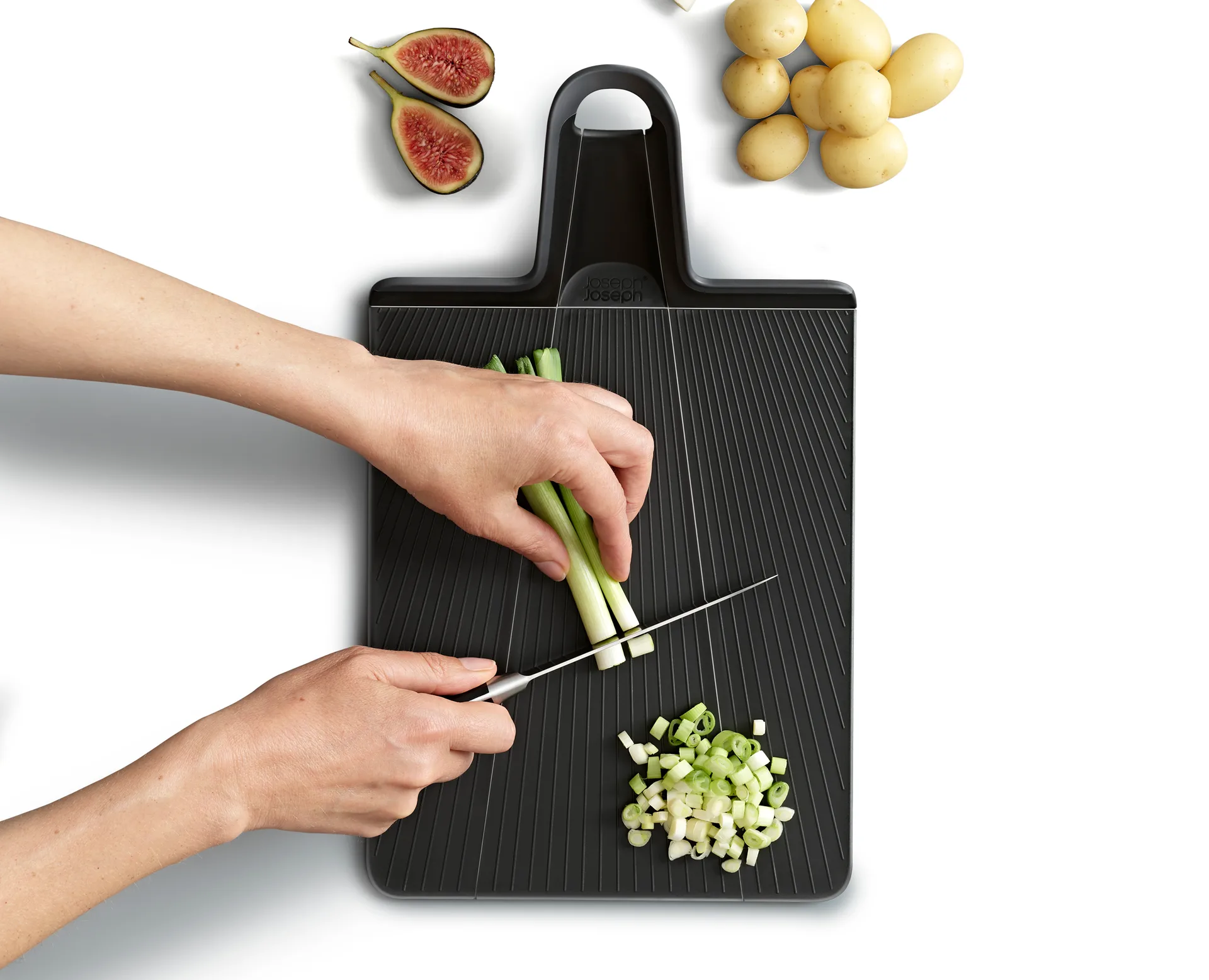 Chop2pot skärbräda plus svart, Regular Joseph Joseph