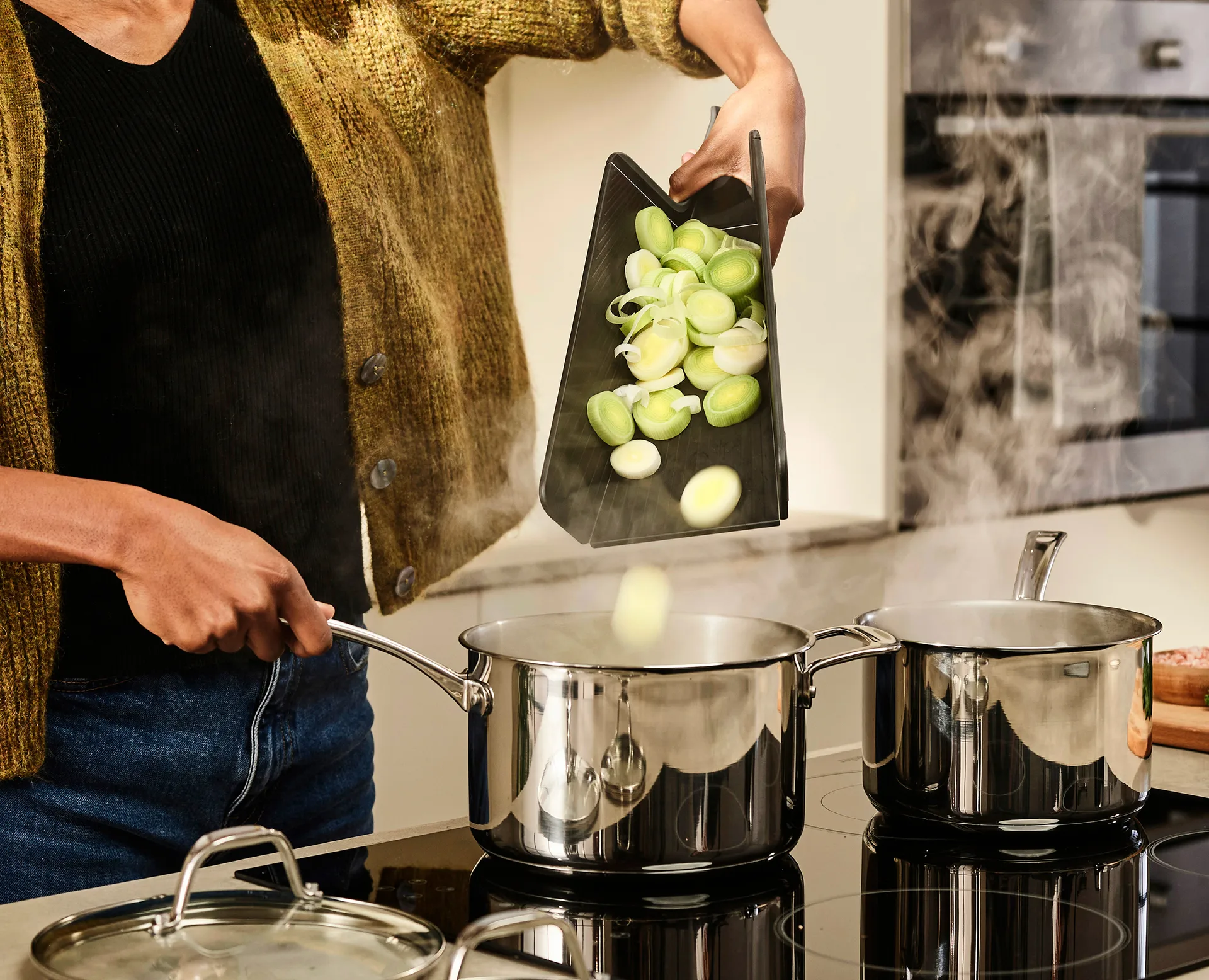 Chop2pot skärbräda plus svart, Regular Joseph Joseph