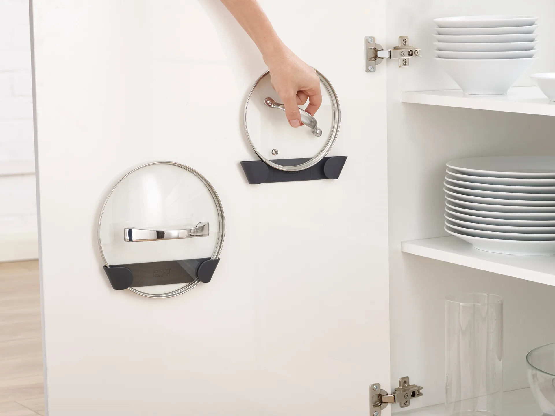 Cupboardstore ställ till lock 4 st, Grå Joseph Joseph