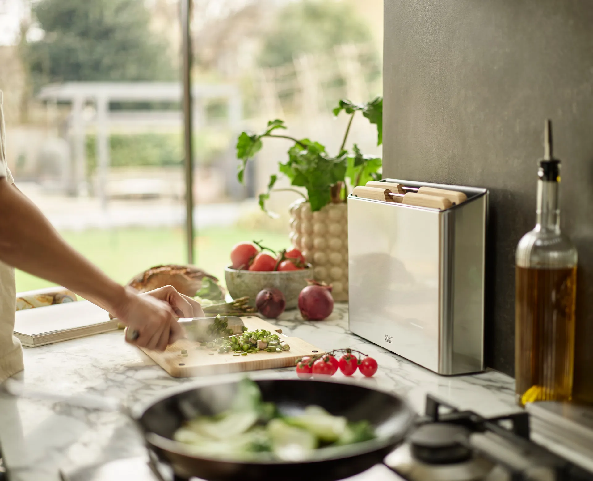 Folio steel skärbräda 3 delar, Bambu-stål Joseph Joseph