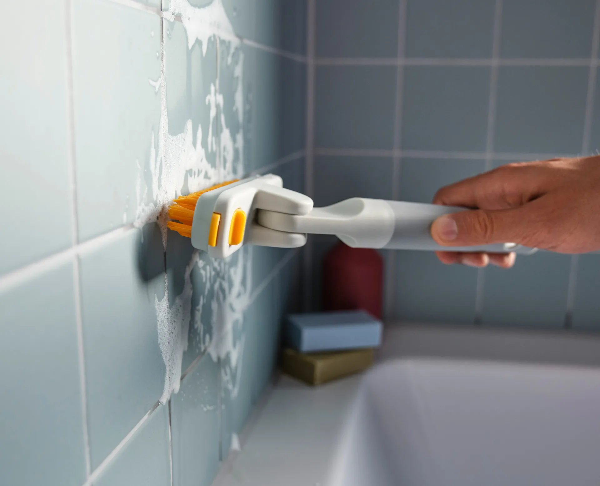 Joseph Joseph Cleantech 2-i-1 kakelskrubb, Stone Joseph Joseph