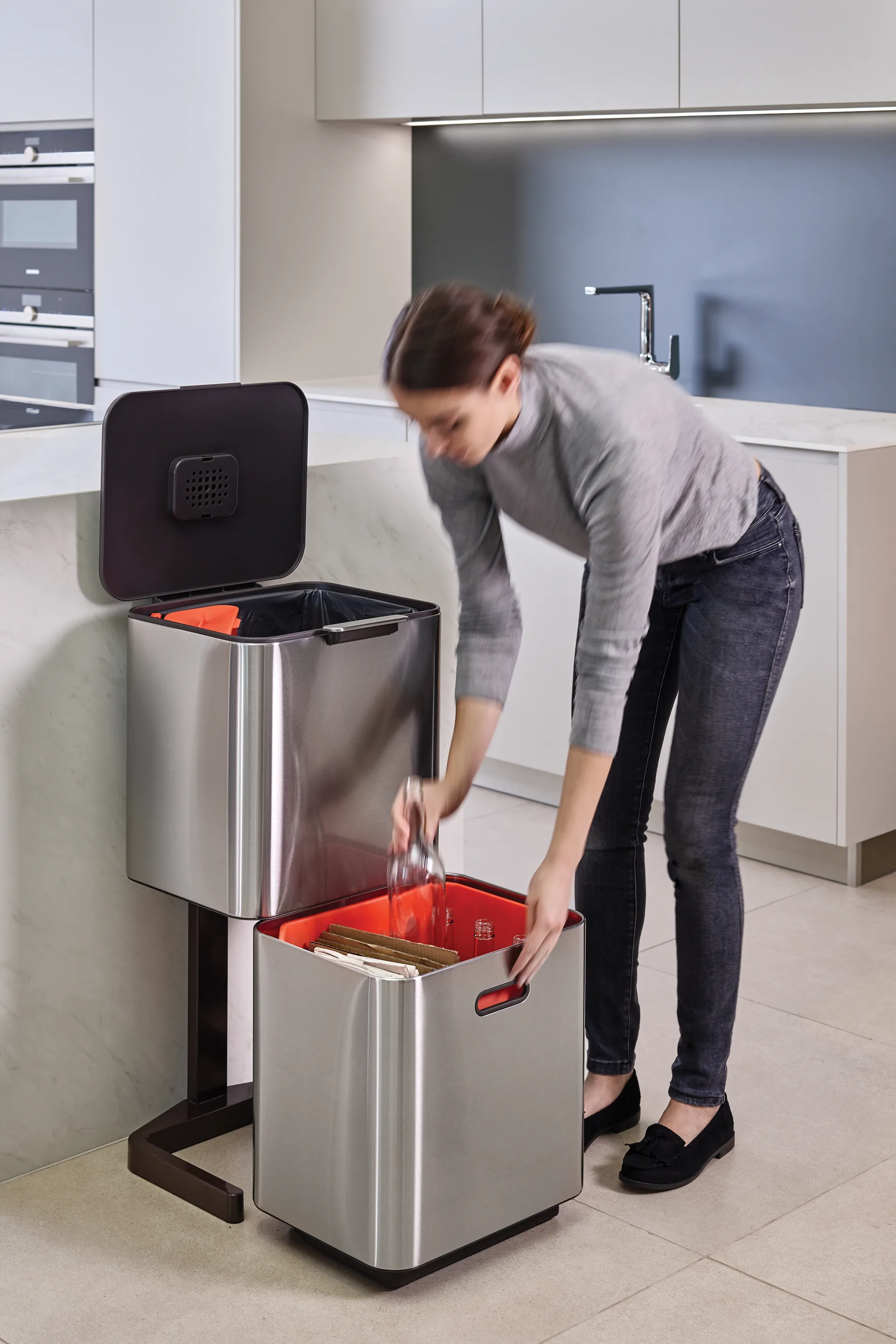 Joseph Joseph Totem Max soptunna 60 L, Stainless steel Joseph Joseph