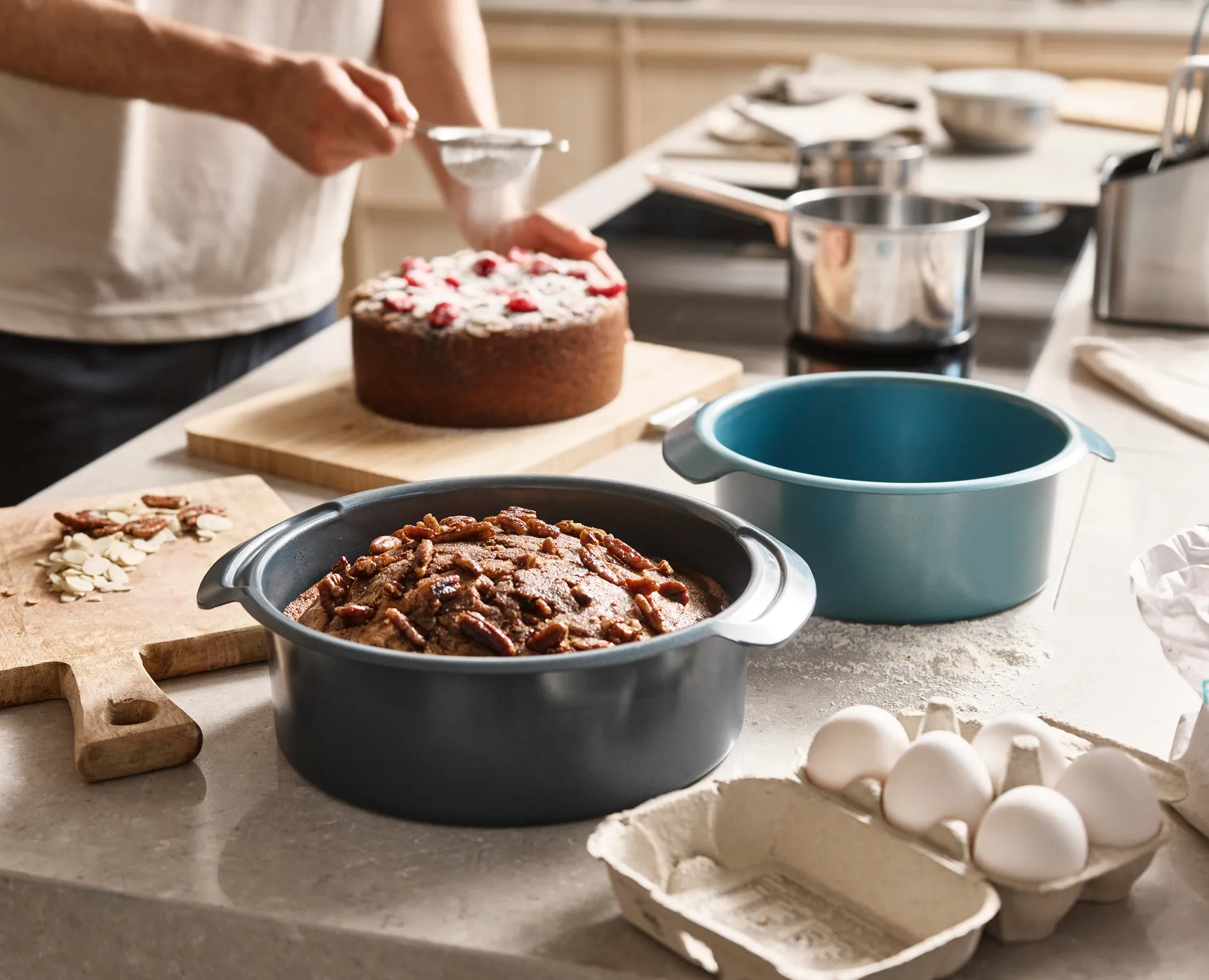 Nest bake rund bakform 2 delar, Blå Joseph Joseph