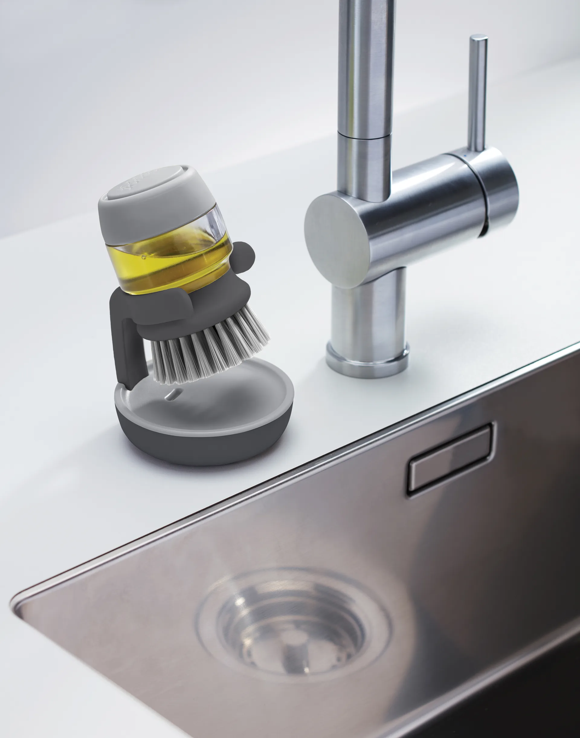 Palm diskborste 13,5 cm, Grå Joseph Joseph