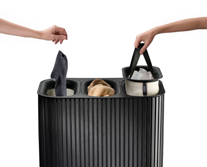 Tota Trio Luxe tvättkorg 90 L, Black Joseph Joseph