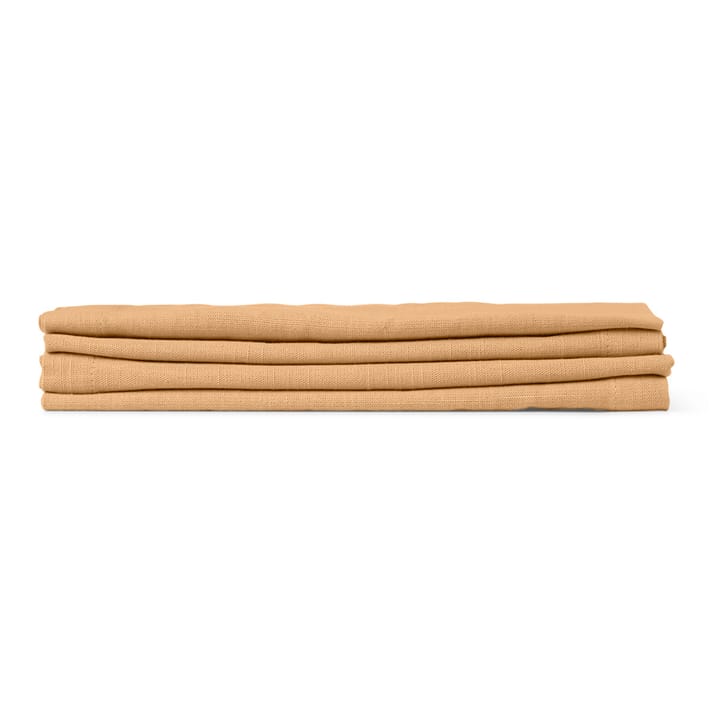 Basic tygservett 4-pack, Ockra Juna