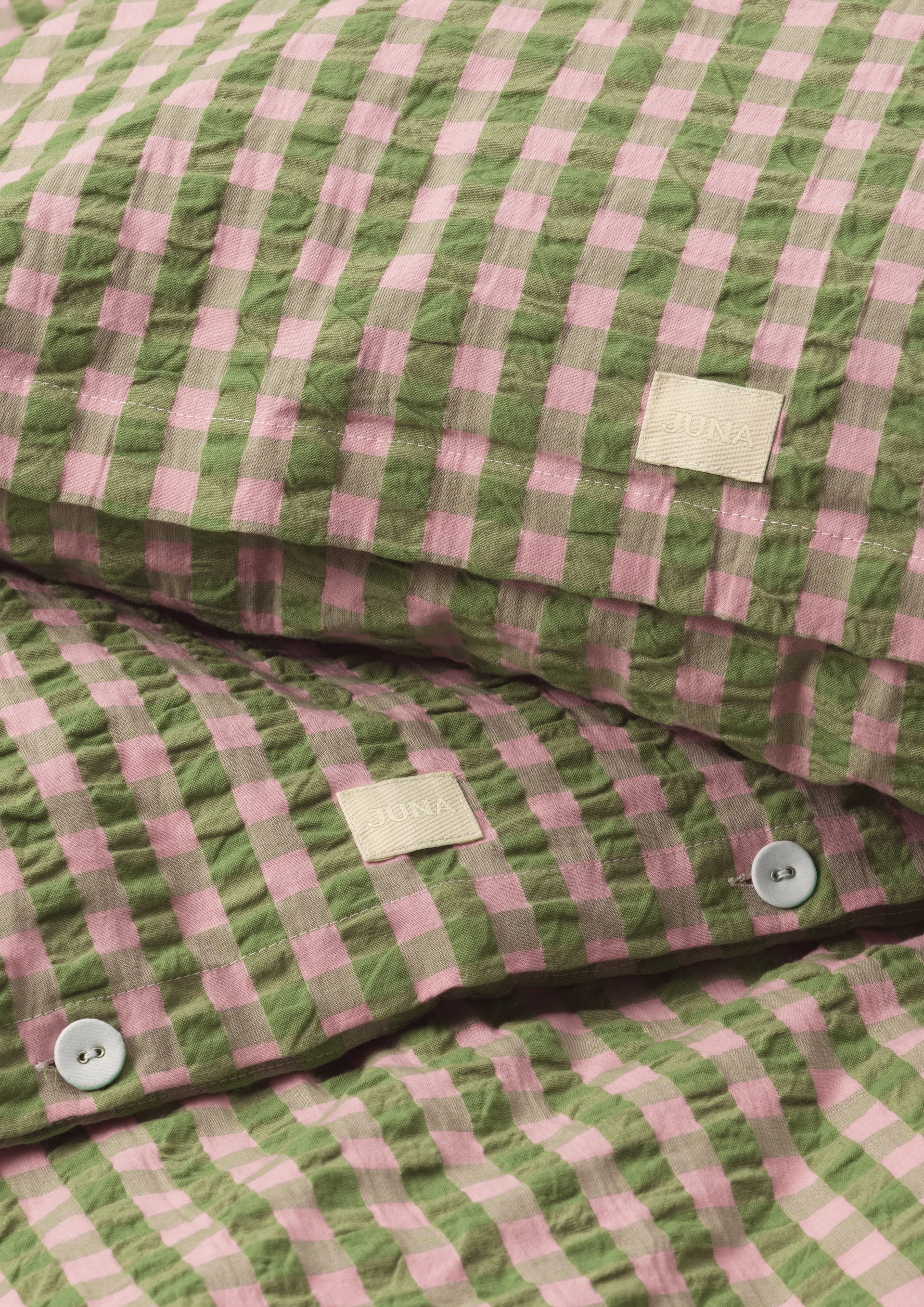 Bæk&Bølge bäddset 140x220 cm, Grön-Ljus rosa Juna