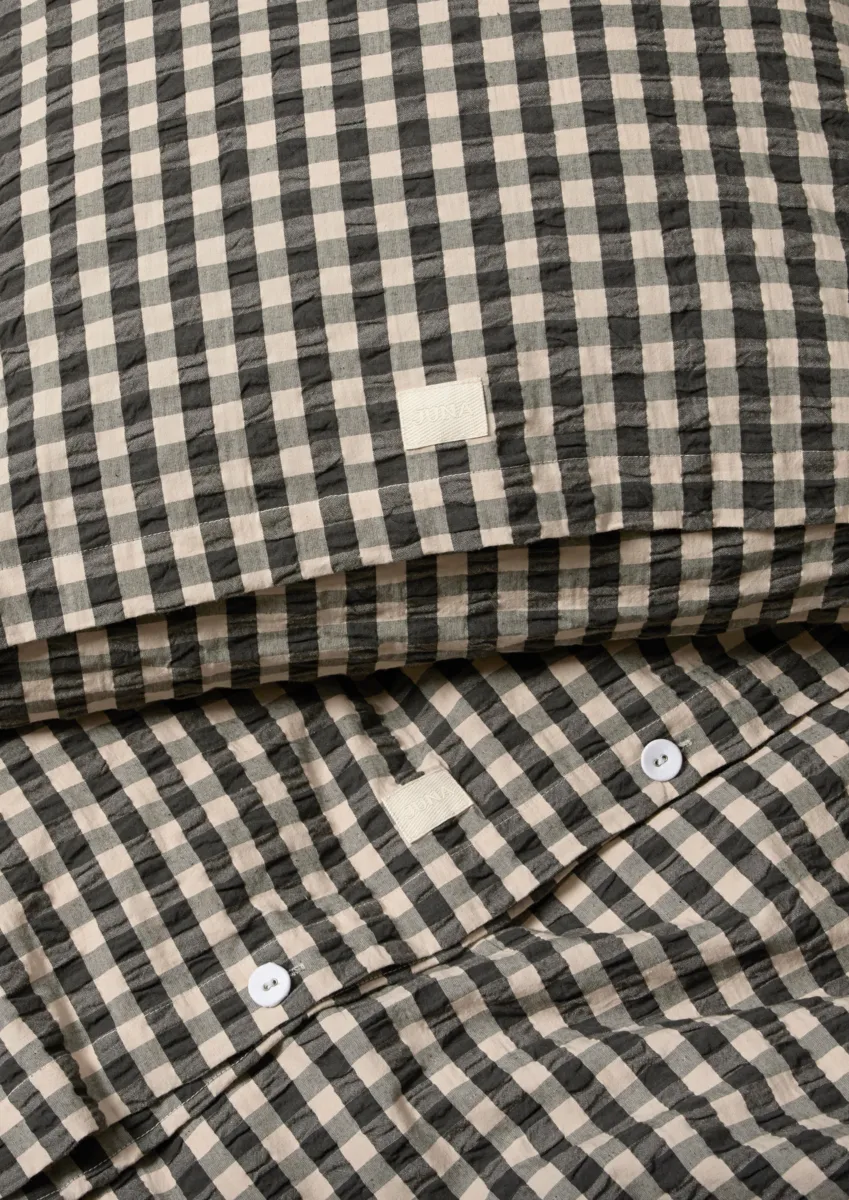 Bæk&Bølge bäddset 150x210 cm, Svart-sand Juna