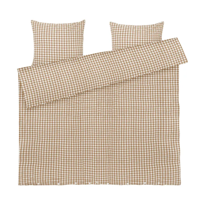 Bæk&Bølge bäddset 220x220 cm - Karamell-offwhite - Juna