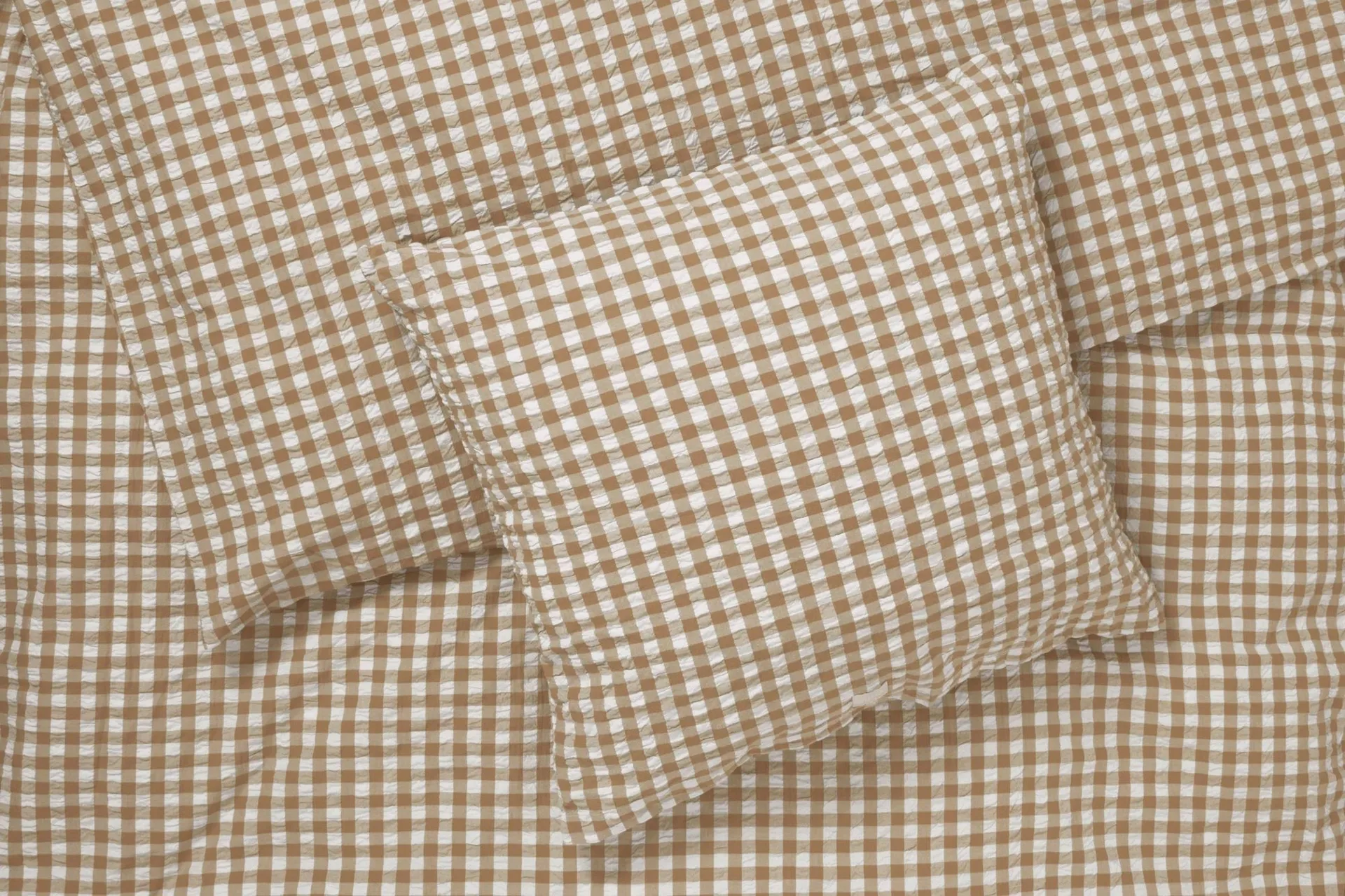 Bæk&Bølge bäddset 220x220 cm, Karamell-offwhite Juna