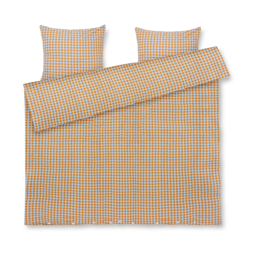 Bæk&Bølge bäddset 220x220 cm, Ljusblå-sand Juna