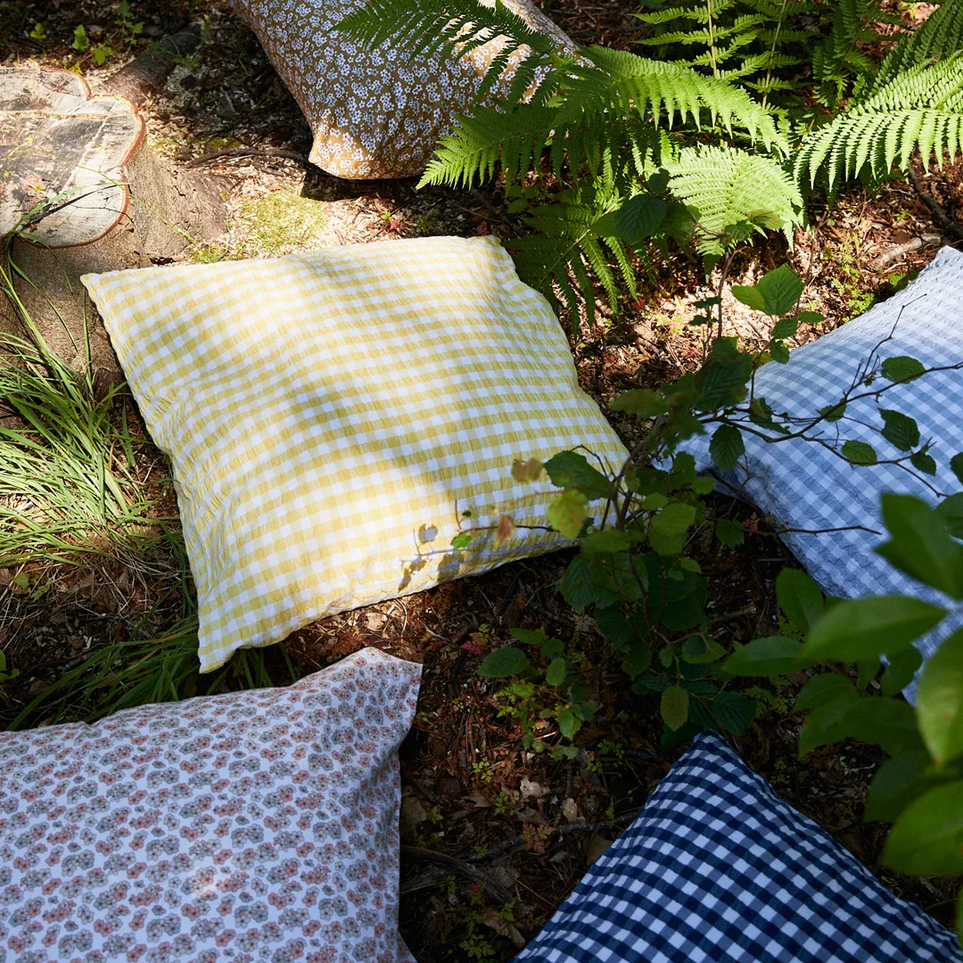 Bæk&Bølge örngott 50x60 cm, Mörkblå-vit Juna