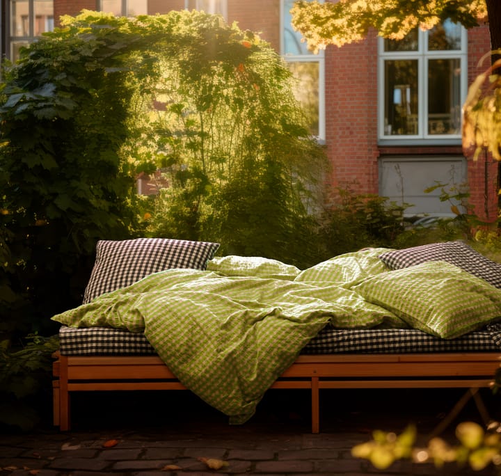 Bæk&Bølge örngott 60x63 cm, Grön-Ljus rosa Juna