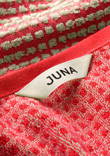 Check handduk 50x100 cm - Röd-sand - Juna