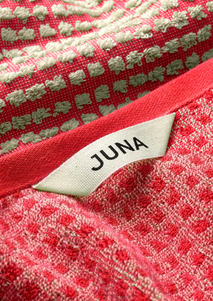 Check handduk 70x140 cm, Röd-sand Juna