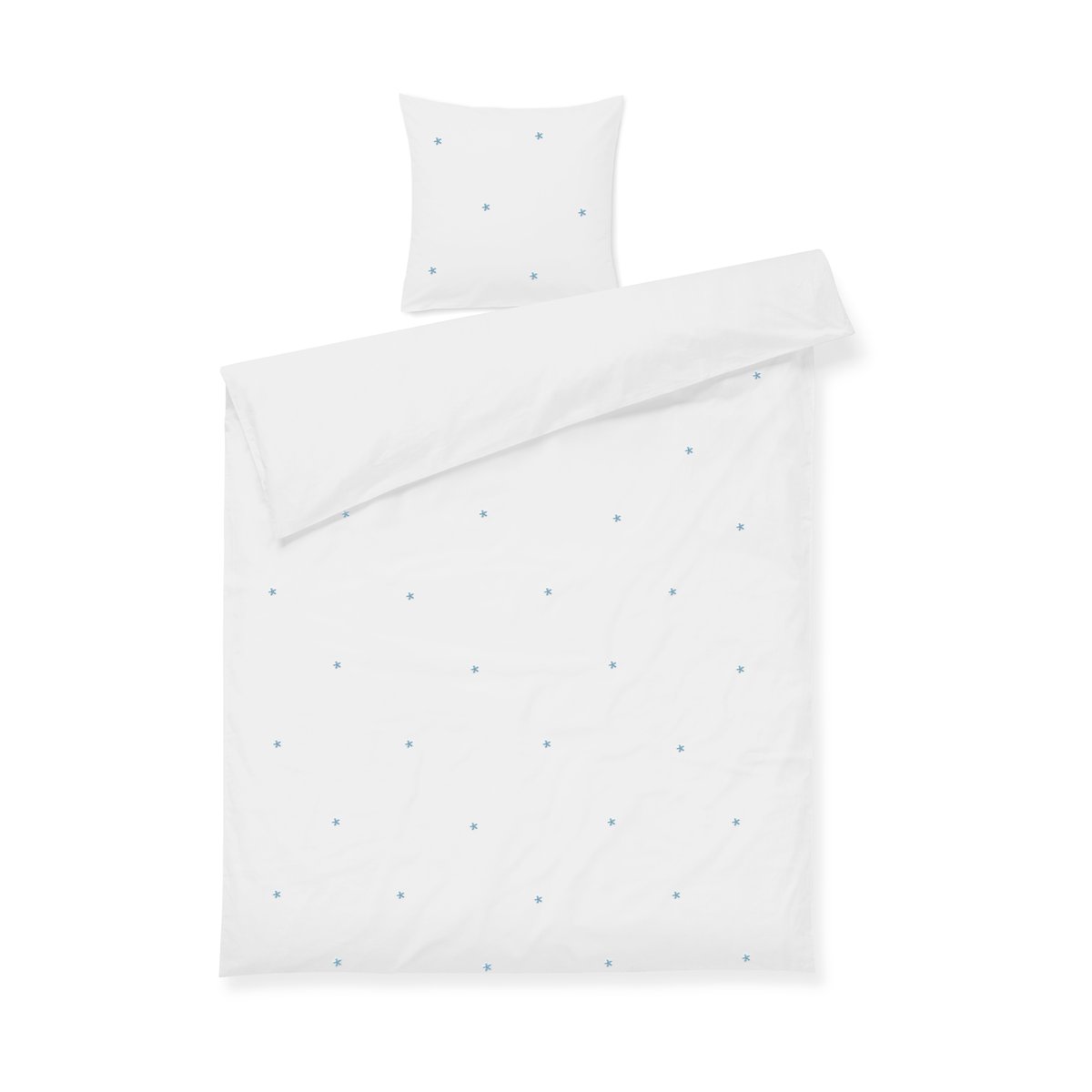 Juna Daisy bäddset 150x210 cm Vit-ljusblå | Skandinavisk Design | Bäddset | Vit