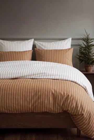 Soft Påslakanset, 220x220/2x50x60 cm - Offwhite-karamell - Juna