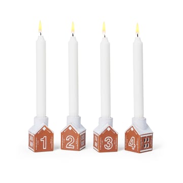 Gingerbread adventsljusstake 4 delar - Brun - Kähler