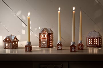 Gingerbread adventsljusstake 4 delar - Brun - Kähler
